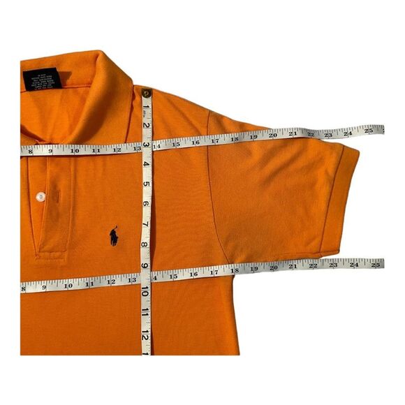 Polo Sport Mens Size  Medium Polo Shirt Orange Pony Short Sleeve - Picture 9 of 10